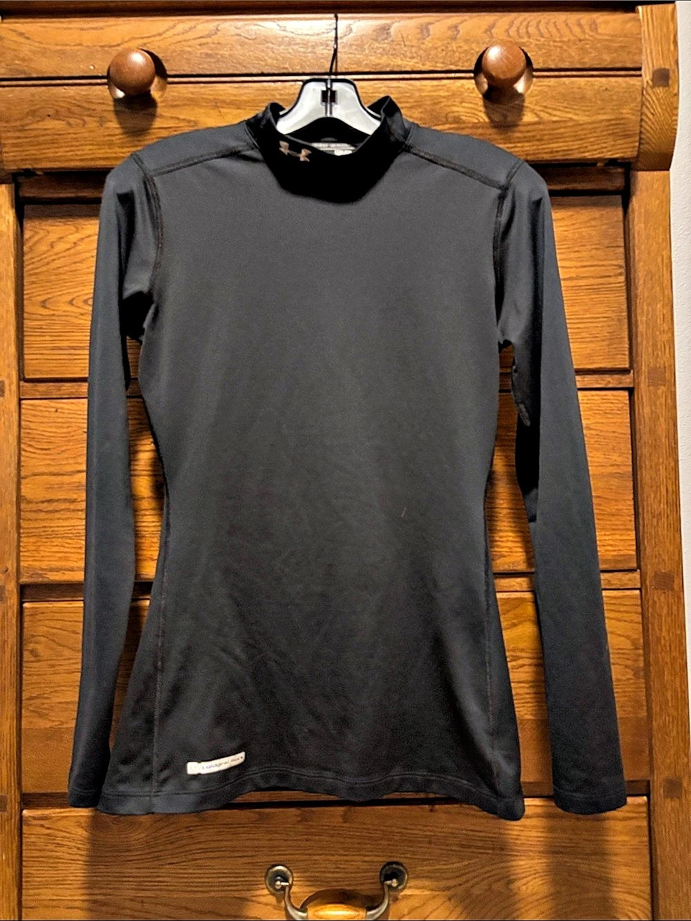Under Armour ColdGear Fitted Mock Long-Sleeve Shirt Black Women’s Size Medium
